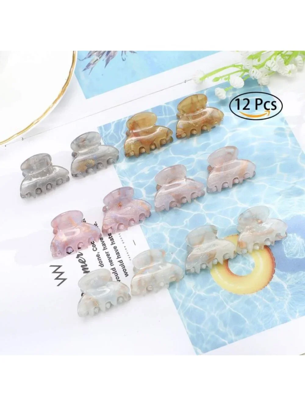12 Pcs Mini Claw Hair Clips for Women & Girls - Perfect for Thin Hair Styles
